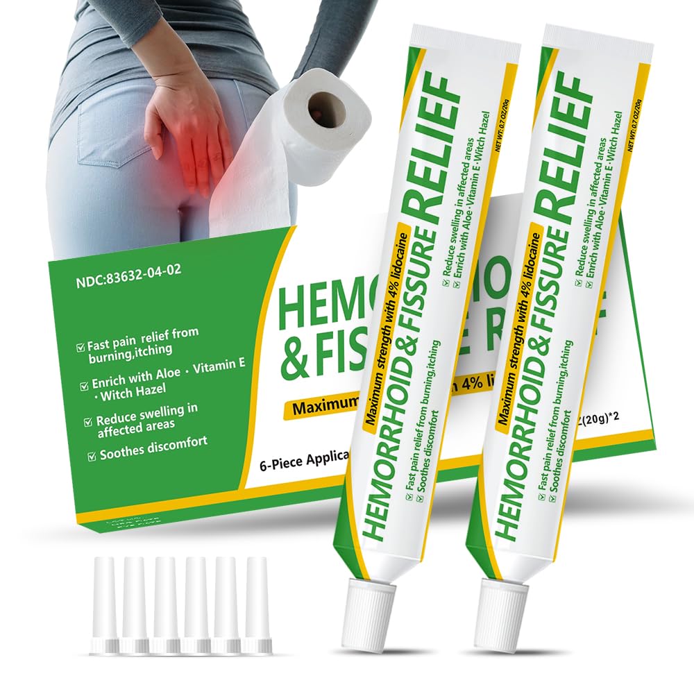 Lesdgo Hemorrhoidal Ointment(2 Pack),Hemorrhoid and Fissure Cream Witch Hazel Maximum Strength Pain Relief,for Itching and Swelling - Maple Wellness Supplements