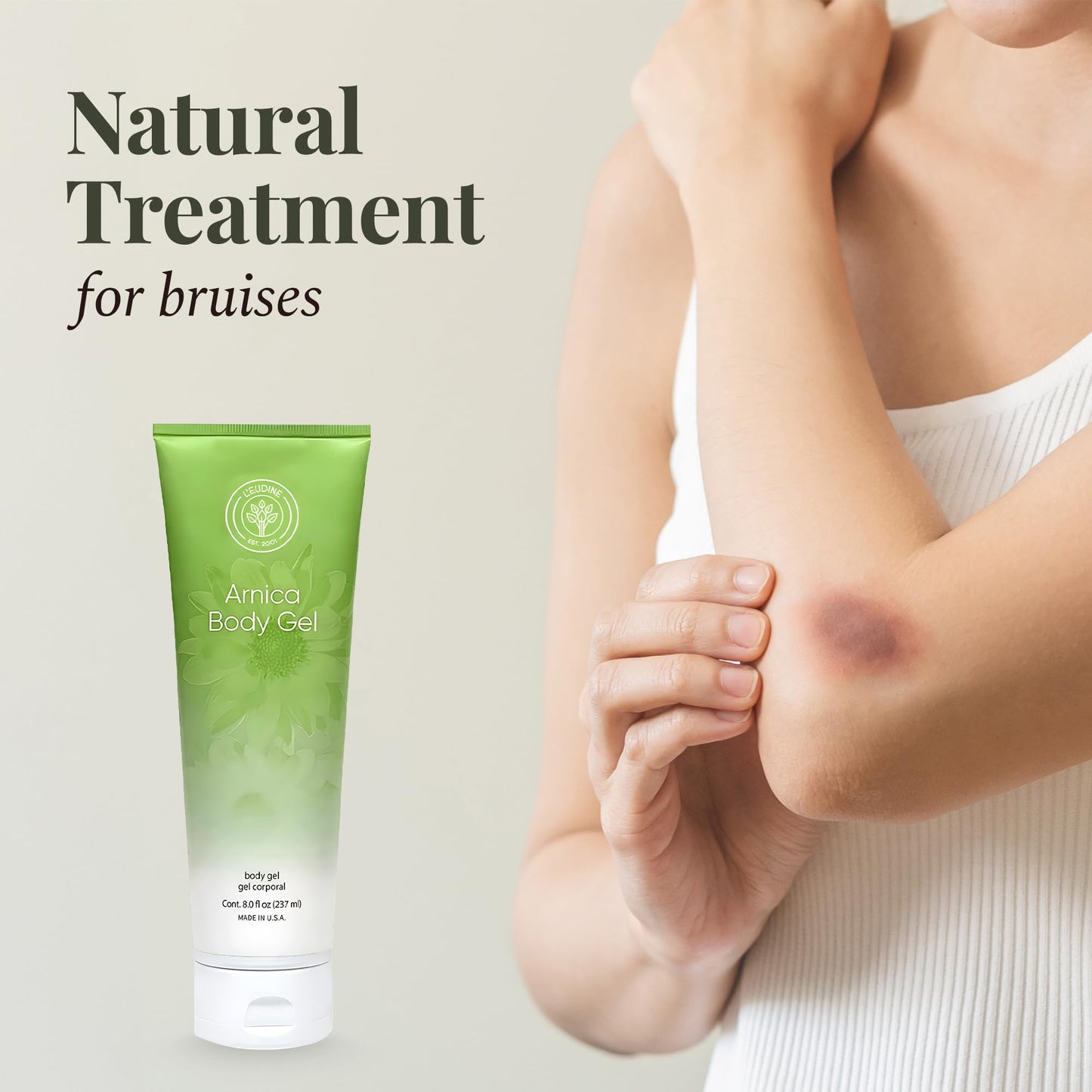 L’EUDINE Arnica Gel – Pack of 3 – Extra Strength for Bruise Relief, Wonder-Plant for Treating Muscle Soreness, Bruising, and Swelling - Fast Absorbing, Natural Formula - Maple Wellness Supplements