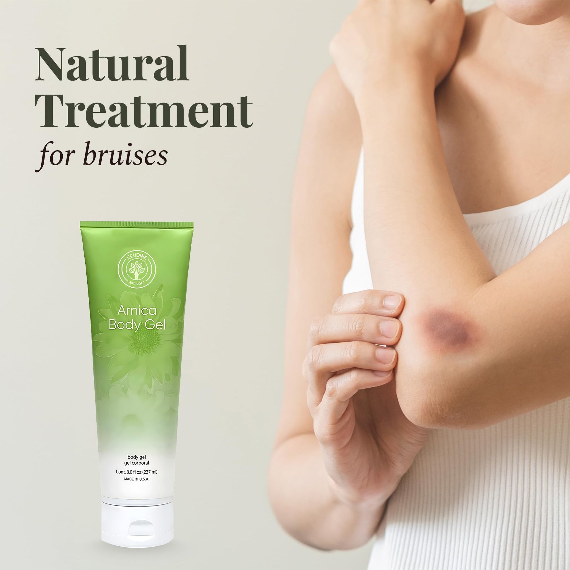 L’EUDINE Arnica Gel – Pack of 3 – Extra Strength for Bruise Relief, Wonder-Plant for Treating Muscle Soreness, Bruising, and Swelling - Fast Absorbing, Natural Formula - Maple Wellness Supplements