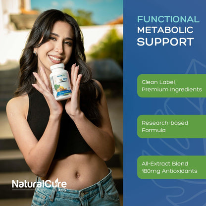 Level Off Glucose Support Supplement – After-Meal Support Formula for Healthy Post-Meal Glucose Response, Plant-Based Capsules for Metabolic Wellness, Vegan & Non-GMO – 120 Count (Pack of 1). - Maple Wellness Supplements