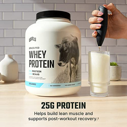 Levels Grass Fed 100% Whey Protein, No Hormones, Unflavored, 5LB - Maple Wellness Supplements