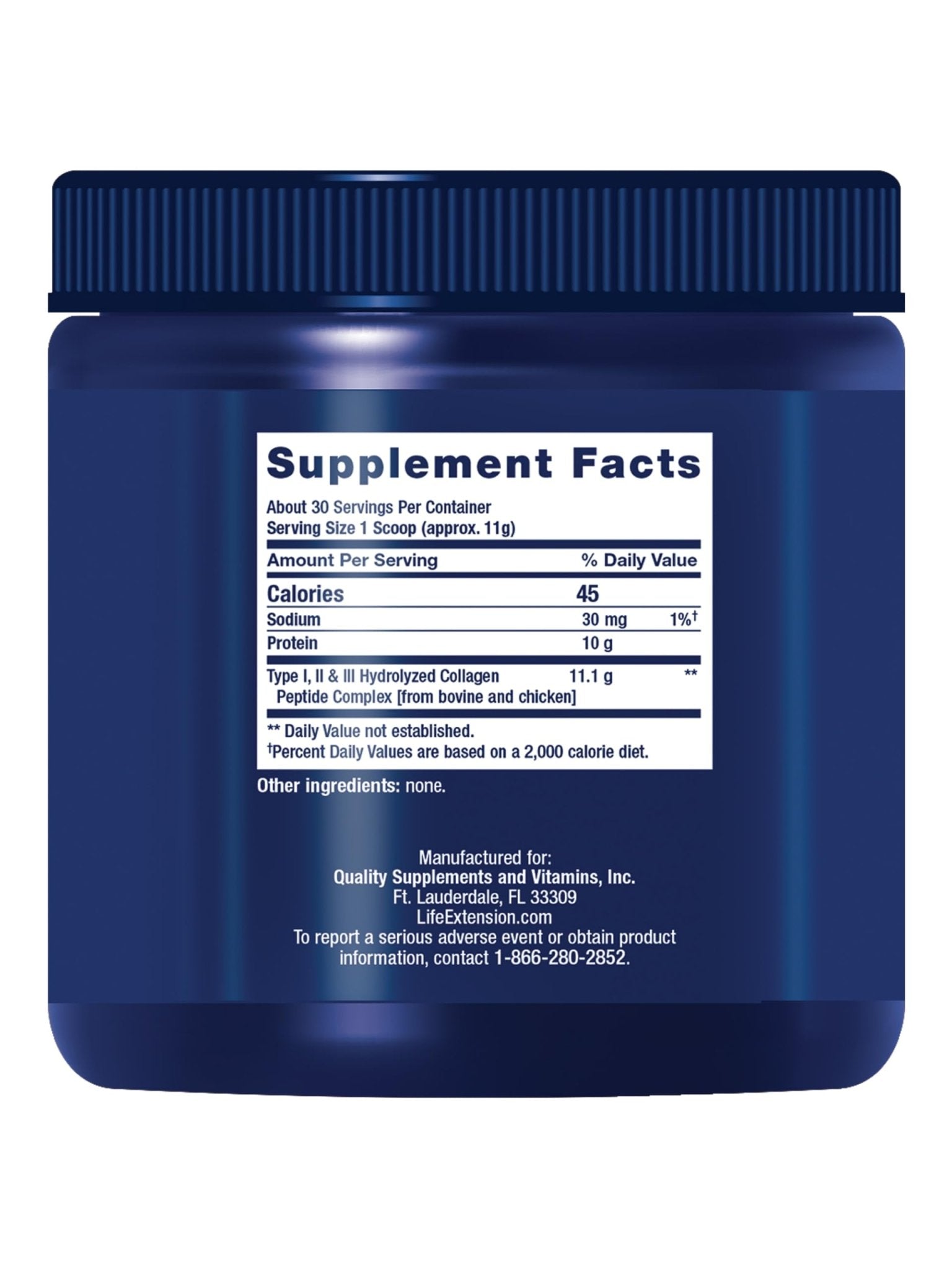 Life Extension Collagen Peptides for Skin & Joints, Collagen Types I, II & III in an Easy-Mix Powder, Gluten Free, Non-GMO, net Weight 343 Grams - Maple Wellness Supplements