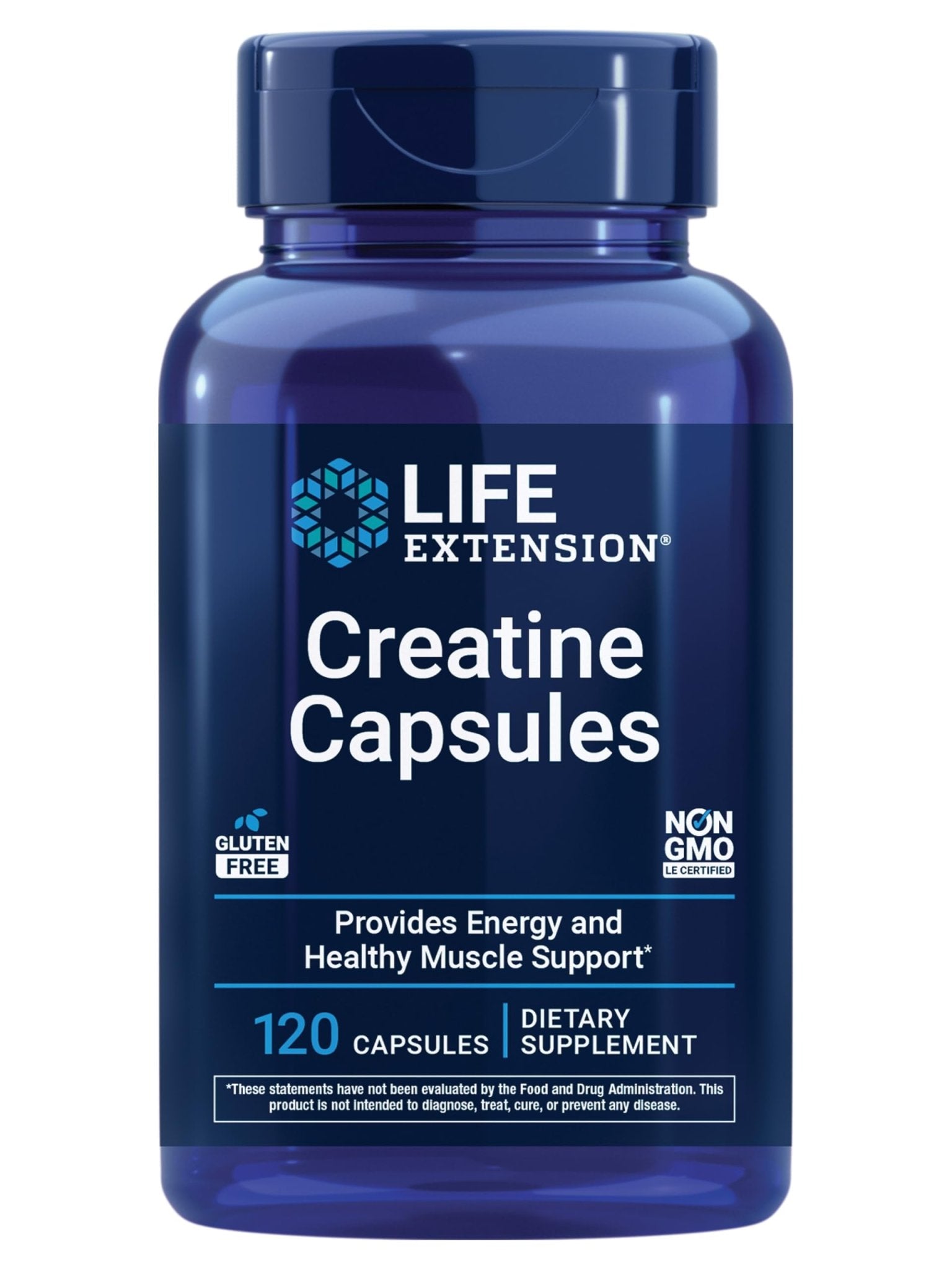 Life Extension Creatine Capsules – Creatine Monohydrate – Promotes Strength, Lean Muscle, Healthy Endurance – Non-GMO, Gluten-Free – 120 Capsules - Maple Wellness Supplements