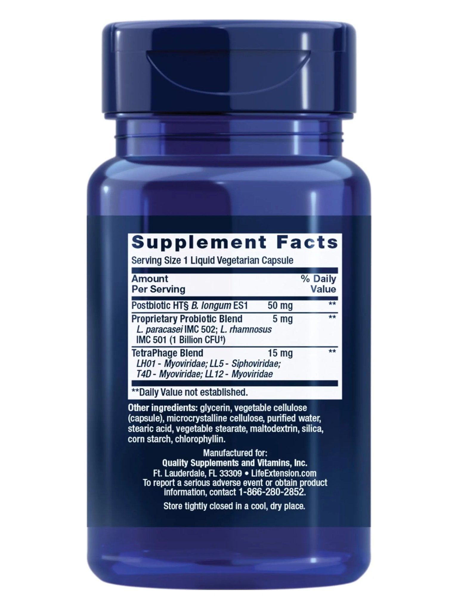 Life Extension FLORASSIST® Probiotic GI with Phage Technology, Digestive Health Supplement, microbiome Balance, Gut Health, Gluten Free, Vegetarian, 30 Capsules - Maple Wellness Supplements