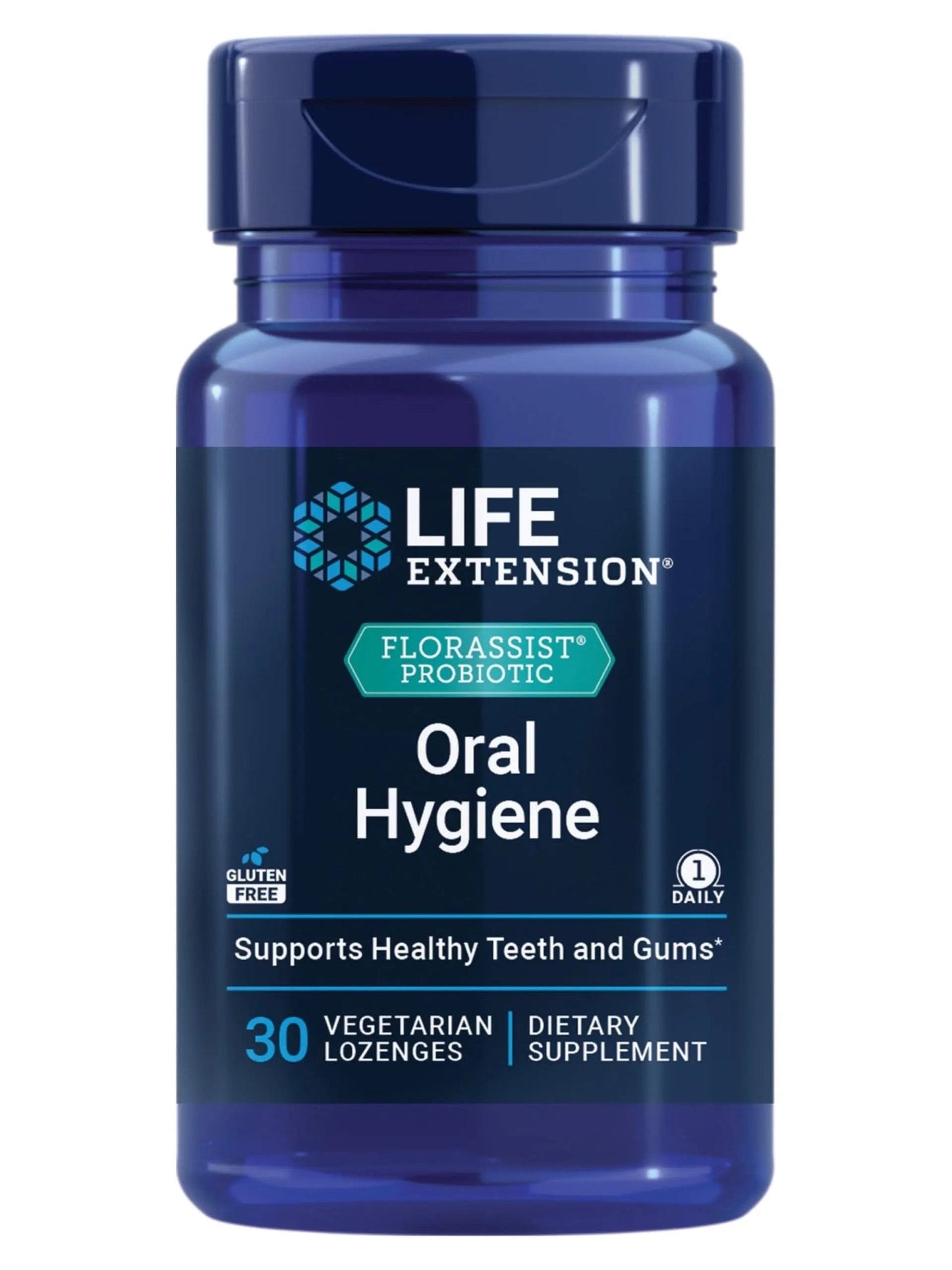 Life Extension FLORASSIST® Probiotic Oral Hygiene, Oral probiotic for Teeth and Gums, pH Levels, Dental Hygiene, Immune Support, BLIS M18™, Once Daily, Gluten Free, Vegetarian, 30 lozenges - Maple Wellness Supplements