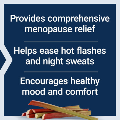 Life Extension Menopause Relief – Siberian Rhubarb, Menopause Supplement for Women, Ease hot Flashes, Mood Swings, Night Sweats Relief, Hormone-Free, Gluten-Free, Non-GMO, Vegetarian, 30 Tablets - Maple Wellness Supplements
