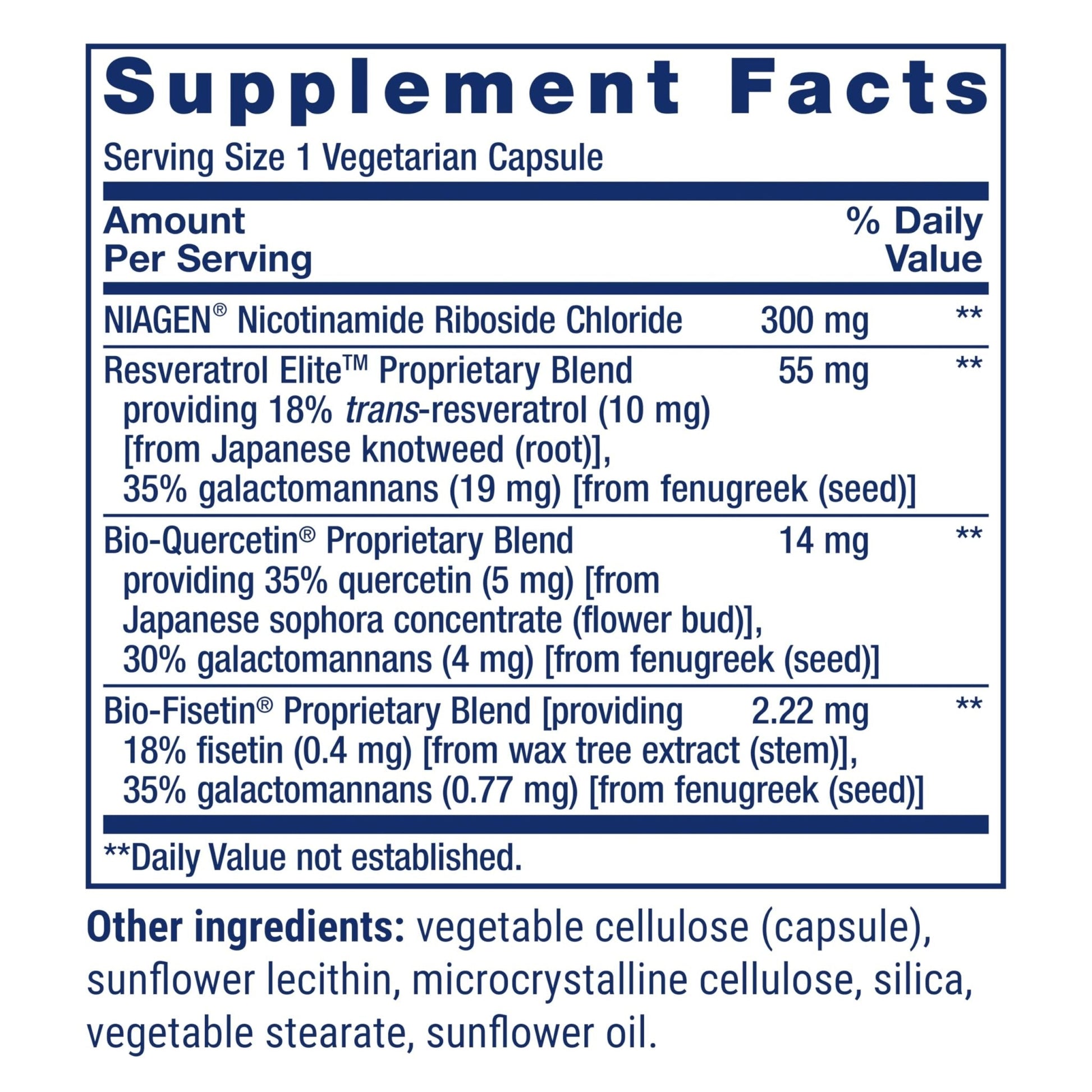 Life Extension NAD+ Cell Regenerator™ and Resveratrol Elite™*, nicotinamide riboside, Trans-resveratrol, quercetin, Fisetin, Heart Health, Healthy Aging, Vegetarian, Non-GMO, Gluten Free, 30 Capsules - Maple Wellness Supplements