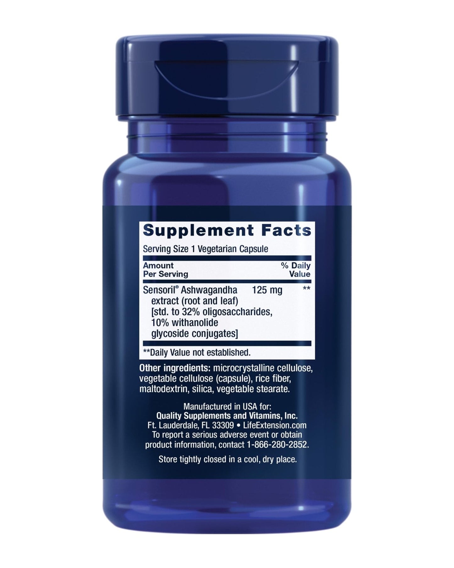 Life Extension Optimized Ashwagandha - Stress Management Supplement for a Healthy Stress Response, Focus, Memory, Stress Relief - Vegetarian, Gluten-Free, Non-GMO, 60 Capsules - Maple Wellness Supplements