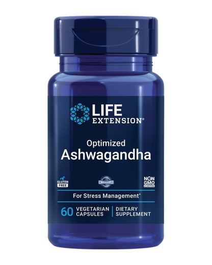 Life Extension Optimized Ashwagandha - Stress Management Supplement for a Healthy Stress Response, Focus, Memory, Stress Relief - Vegetarian, Gluten-Free, Non-GMO, 60 Capsules - Maple Wellness Supplements