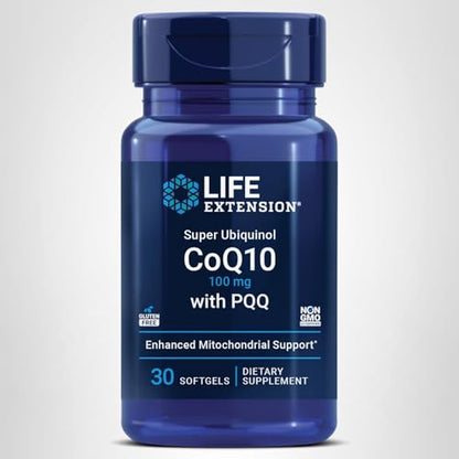 Life Extension Super Ubiquinol CoQ10 with PQQ, coenzyme Q10, pyrroloquinoline Quinone, Heart Health Supplement, Maximum Absorption - Maple Wellness Supplements