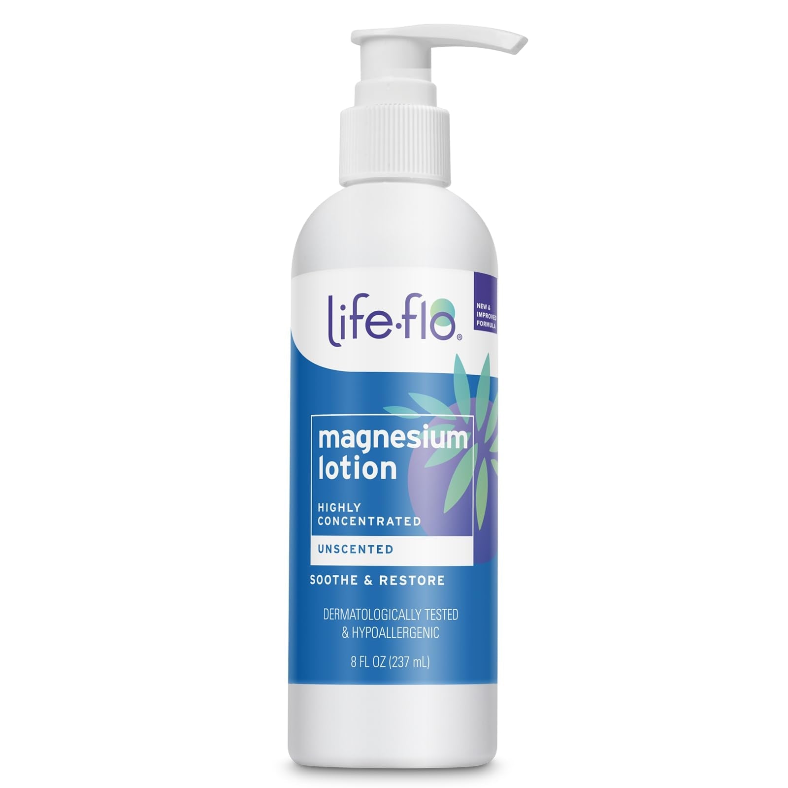 LIFE-FLO Unscented Magnesium Lotion - Highly Concentrated Magnesium Lotion for Kids and Adults - Soothes Overworked Muscles - Maple Wellness Supplements