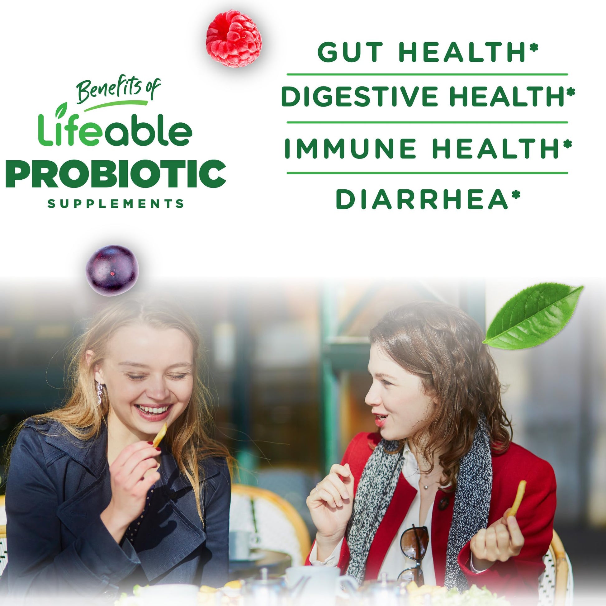 Lifeable Probiotics Gummies | 2 Billion CFU | Great Tasting Probiotic Gummies for Women | Probiotic Gummy for Gut Health and Immune Support - Maple Wellness Supplements