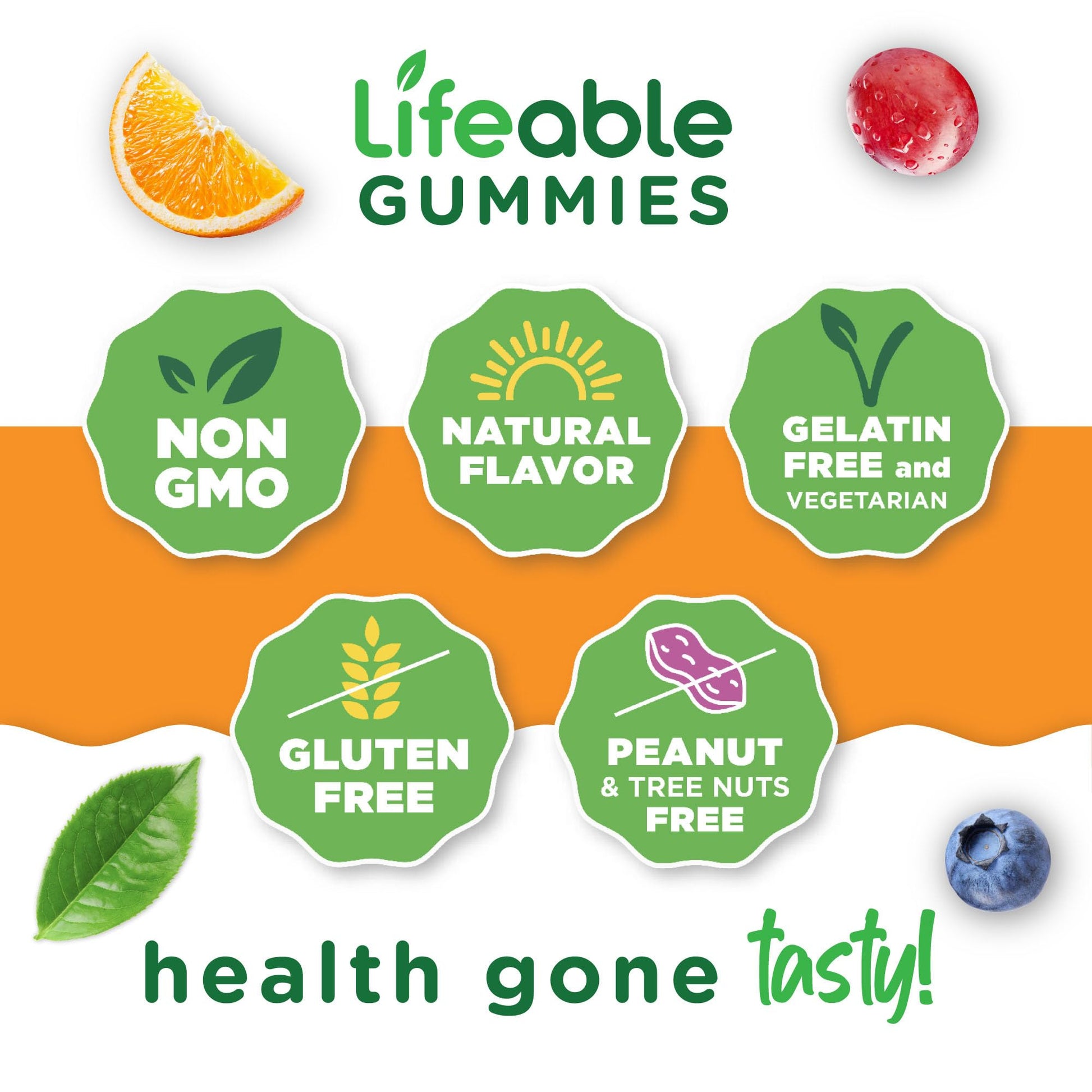 Lifeable Sugar Free Fiber Gummies for Adults | 4g | Great Tasting Fiber Supplement Gummies | Keto Friendly, Gluten Free, Vegan, Non GMO Prebiotic Fiber | for Digestive Health | 90 Gummies - Maple Wellness Supplements