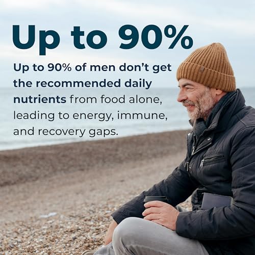LifeSeasons Men's Multivitamin – High Potency with 21 Vitamins & Minerals, PureWay-C®, NAD+, Active B-Vitamins, TRAACS® Chelates, enXtra® for Energy, Probiotics & Mushrooms – 120 Veg Capsules - Maple Wellness Supplements