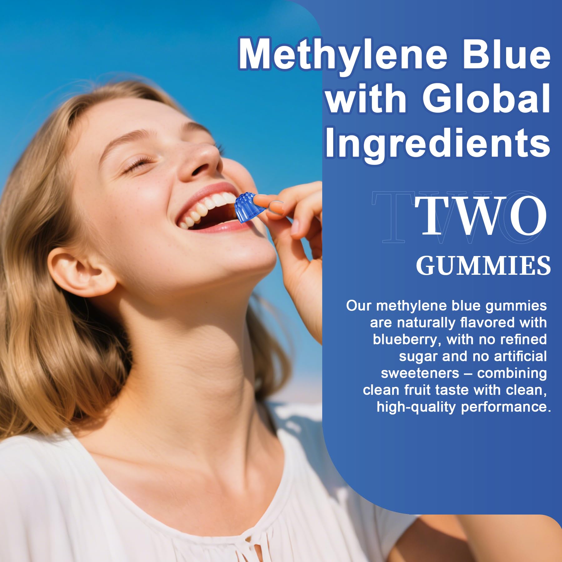 LILICARE Methylene Blue Gummies 7mg Per Serving for Humans | Upgraded Antioxidant & Brain Booster Supplement for Cognitive Function, Energy - Maple Wellness Supplements