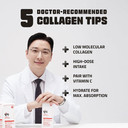 LINGTEA Doctor Developed Hydration Aqua Collagen Drink Mix -Blood Orange Flavor | 1,000mg Ultra-Micro Collagen | Maximum Absorption | Rapid Hydration | Vitamin C | Anti-Aging | Skin Health | 10 Count - Maple Wellness Supplements