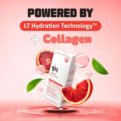 LINGTEA Doctor Developed Hydration Aqua Collagen Drink Mix -Blood Orange Flavor | 1,000mg Ultra-Micro Collagen | Maximum Absorption | Rapid Hydration | Vitamin C | Anti-Aging | Skin Health | 10 Count - Maple Wellness Supplements