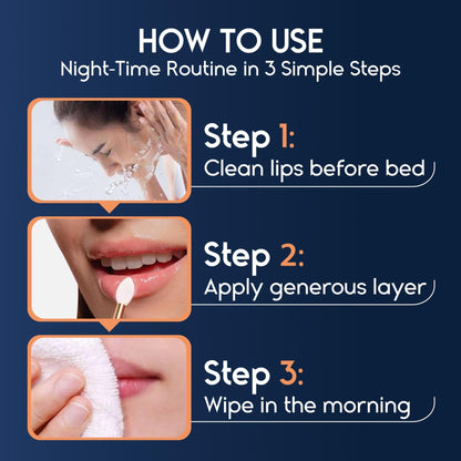 Lip Mask Overnight with Hyaluronic Acid & Collagen, Lip Sleeping Mask for Dry Cracked Lips - Maple Wellness Supplements