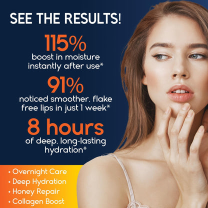 Lip Mask Overnight with Hyaluronic Acid & Collagen, Lip Sleeping Mask for Dry Cracked Lips - Maple Wellness Supplements