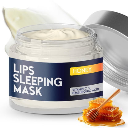 Lip Mask Overnight with Hyaluronic Acid & Collagen, Lip Sleeping Mask for Dry Cracked Lips - Maple Wellness Supplements