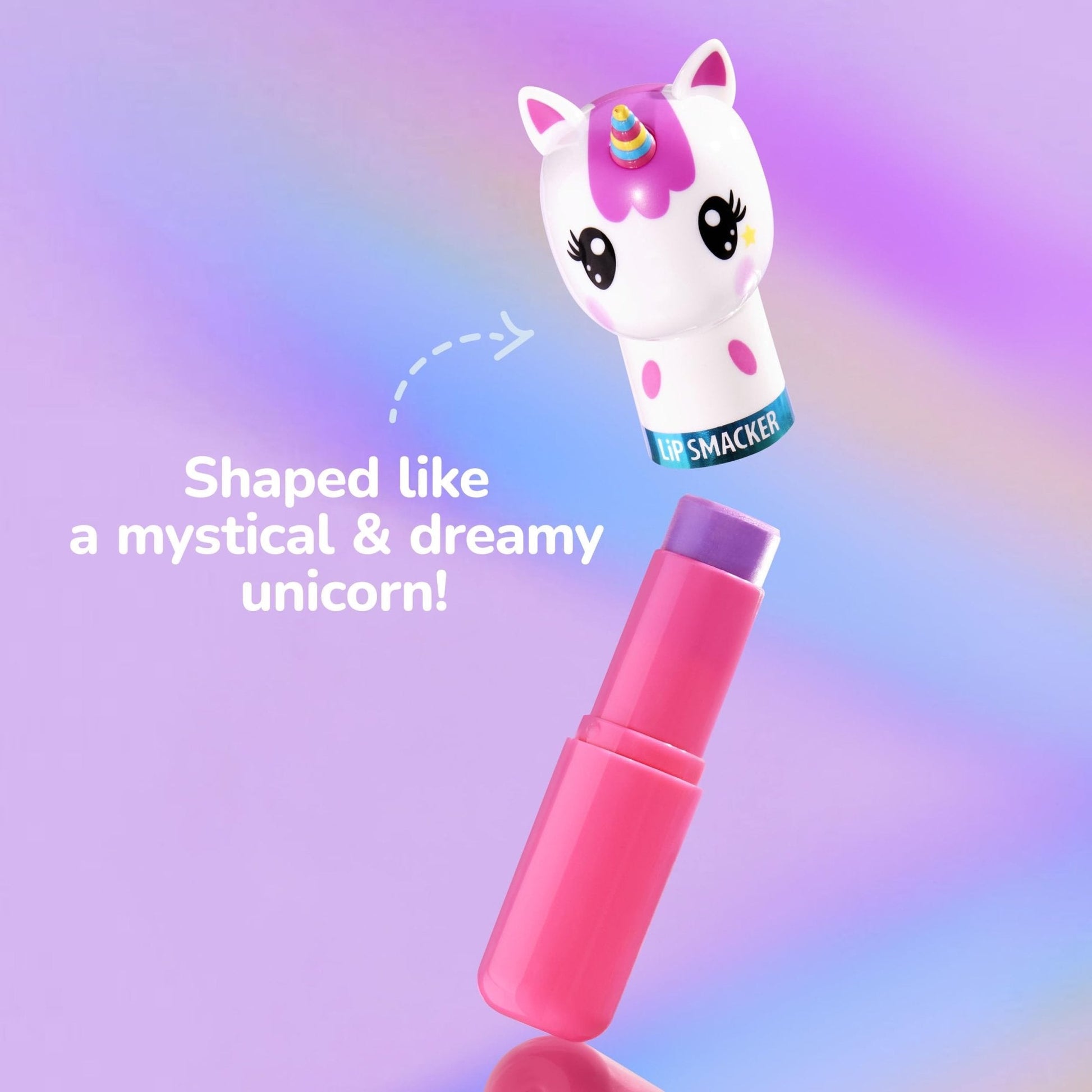 Lip Smacker Lippy Pals Unicorn, Flavored Moisturizing & Smoothing Soft Shine Lip Balm, Hydrating & Protecting Fun Tasty Flavors, Cruelty-Free & Vegan - Unicorn Magic - Maple Wellness Supplements