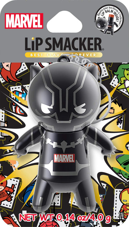 Lip Smacker Marvel Lip Balm Keychain, Clear & Glossy, Fun & Giftable, Cruelty Free - Black Panther - Maple Wellness Supplements