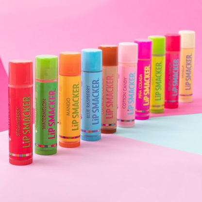 Lip Smacker Original & Best Holiday Flavored Lip Balm Party Pack, Oatmeal Cookie, Vanilla, Mango, Watermelon, Tropical Punch, Cotton Candy, Kiwi, Strawberry, Clear - Maple Wellness Supplements