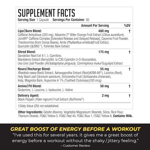 LIPORUSH NDS Nutrition XT - Super Concentrated Thermogenic with L-Carnitine & Teacrine - Maple Wellness Supplements