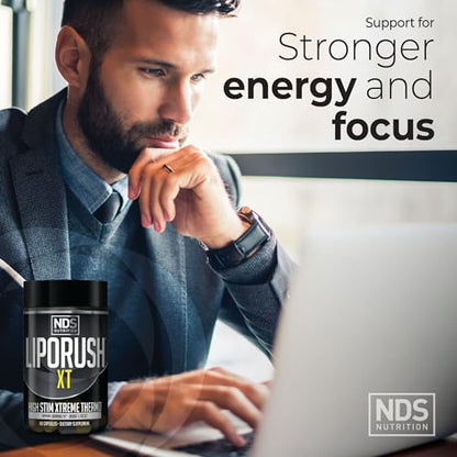 LIPORUSH NDS Nutrition XT - Super Concentrated Thermogenic with L-Carnitine & Teacrine - Maple Wellness Supplements