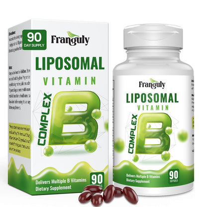 Liposomal B Complex for High Absorption Methylated B12,L-Methyfolate(5-MTHF ),Full Active B Vitamins with Choline Inositol-Energy, Metabolism,Brain & Heart Support - Maple Wellness Supplements