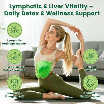 Liposomal Lymphatic Drainage Drops - Lymphatic Drainage Supplements with Milk Thistle, Burdock Root for Women & Men | Supports Liver Cleanse, Detox & Repair | Lymph - Liver Cleanse Health | 2 Fl Oz - Maple Wellness Supplements