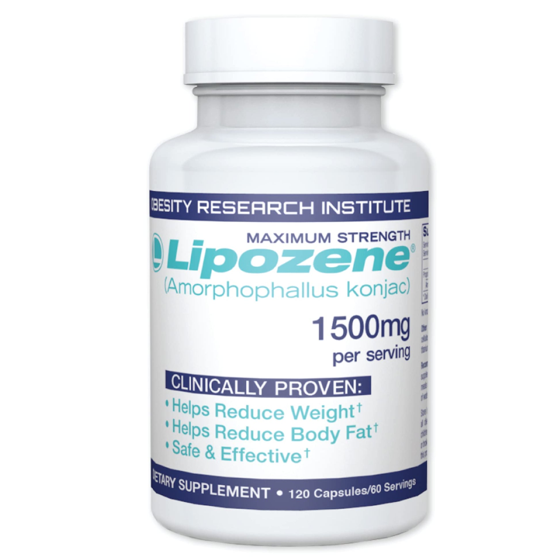 Lipozene MEGA Bottle - 120 Capsules, Making it Our Largest Size Available - Appetite Suppressant - Maple Wellness Supplements