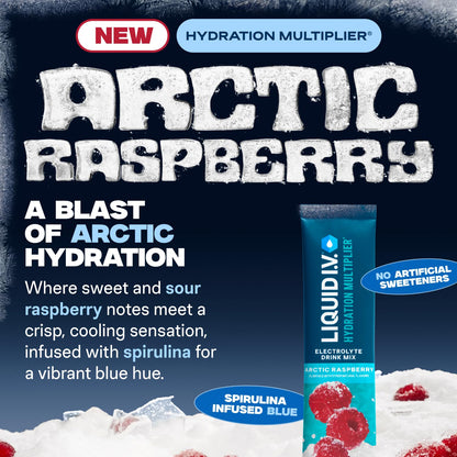 Liquid I.V.® Hydration Multiplier – Arctic Raspberry | Electrolyte Powder Drink Mix | 3 Pack (48 Servings) - Maple Wellness Supplements