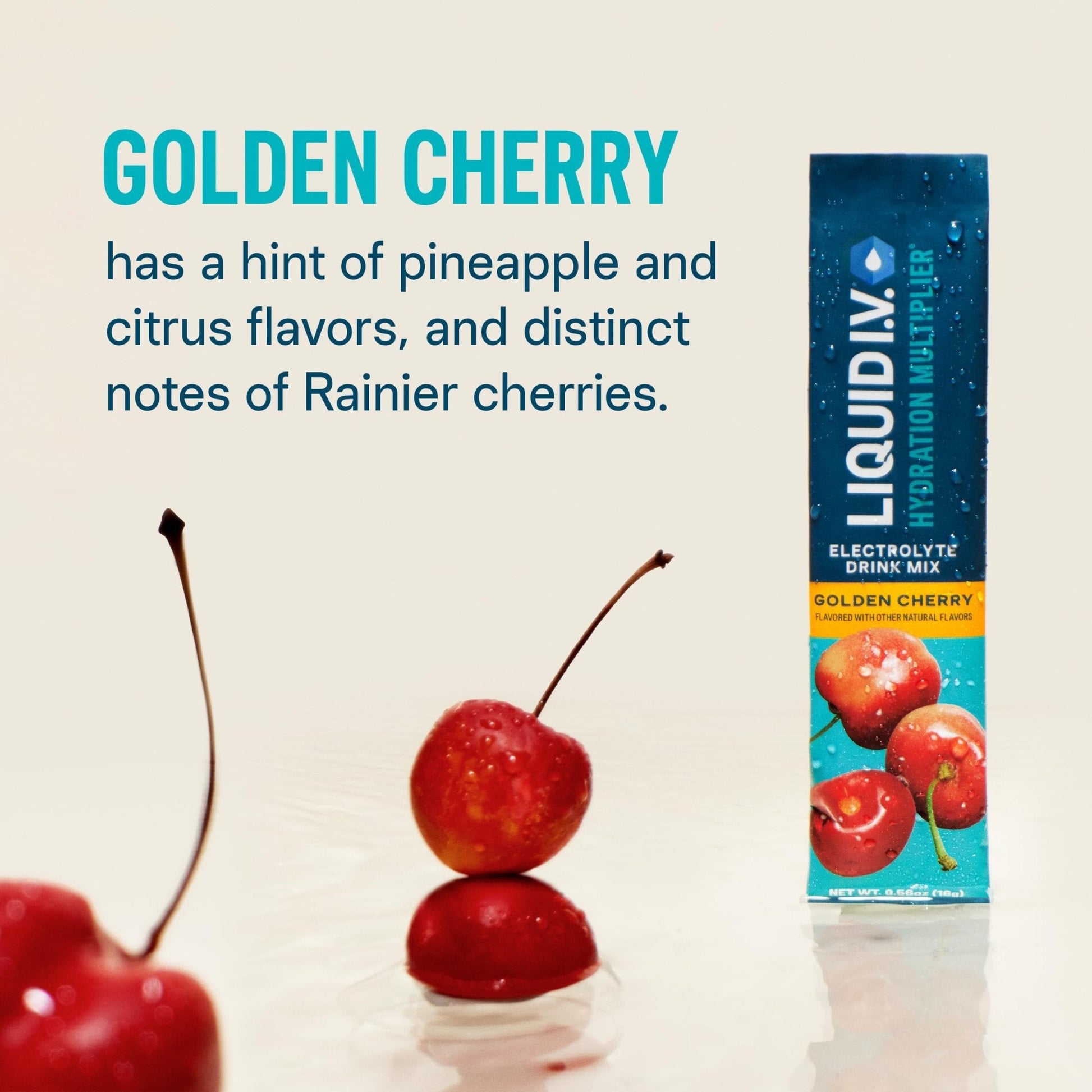 Liquid I.V.® Hydration Multiplier - Golden Cherry | Electrolyte Powder Drink Mix | 3 Pack (48 Servings) - Maple Wellness Supplements