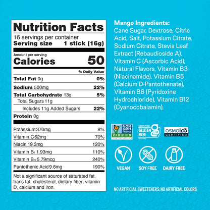 Liquid I.V.® Hydration Multiplier - Mango | Electrolyte Powder Drink Mix | 3 Pack (48 Servings) - Maple Wellness Supplements