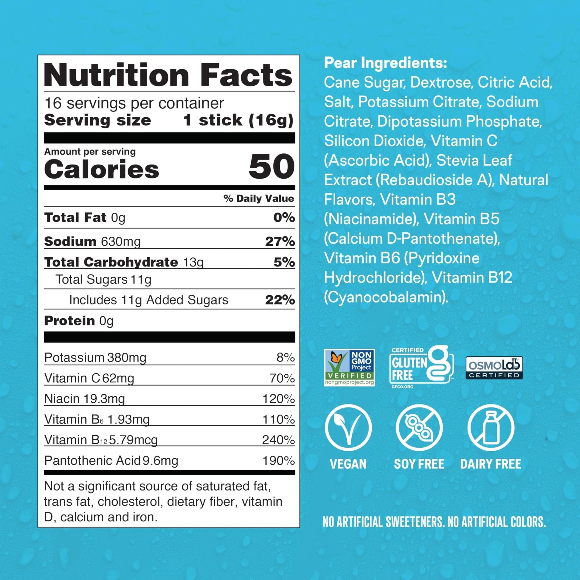 Liquid I.V.® Hydration Multiplier - Pear | Electrolyte Powder Drink Mix | 1 Pack (16 Servings) - Maple Wellness Supplements