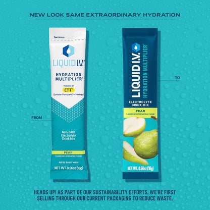 Liquid I.V.® Hydration Multiplier - Pear | Electrolyte Powder Drink Mix | 1 Pack (16 Servings) - Maple Wellness Supplements