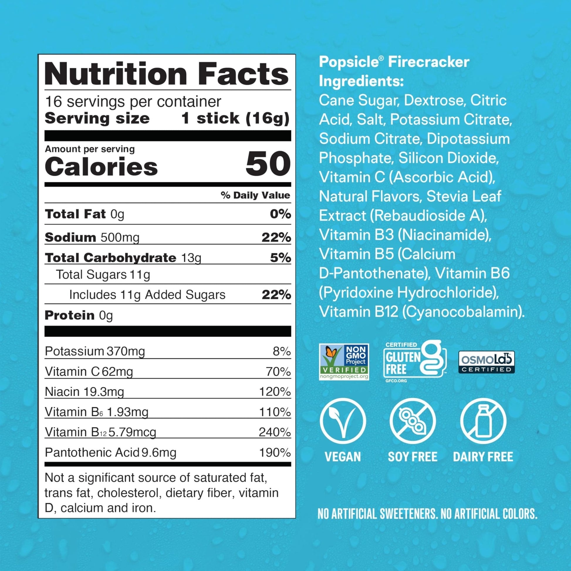 Liquid I.V.® Hydration Multiplier - Popsicle Firecracker | Electrolyte Powder Drink Mix | 3 Pack (48 Servings) - Maple Wellness Supplements