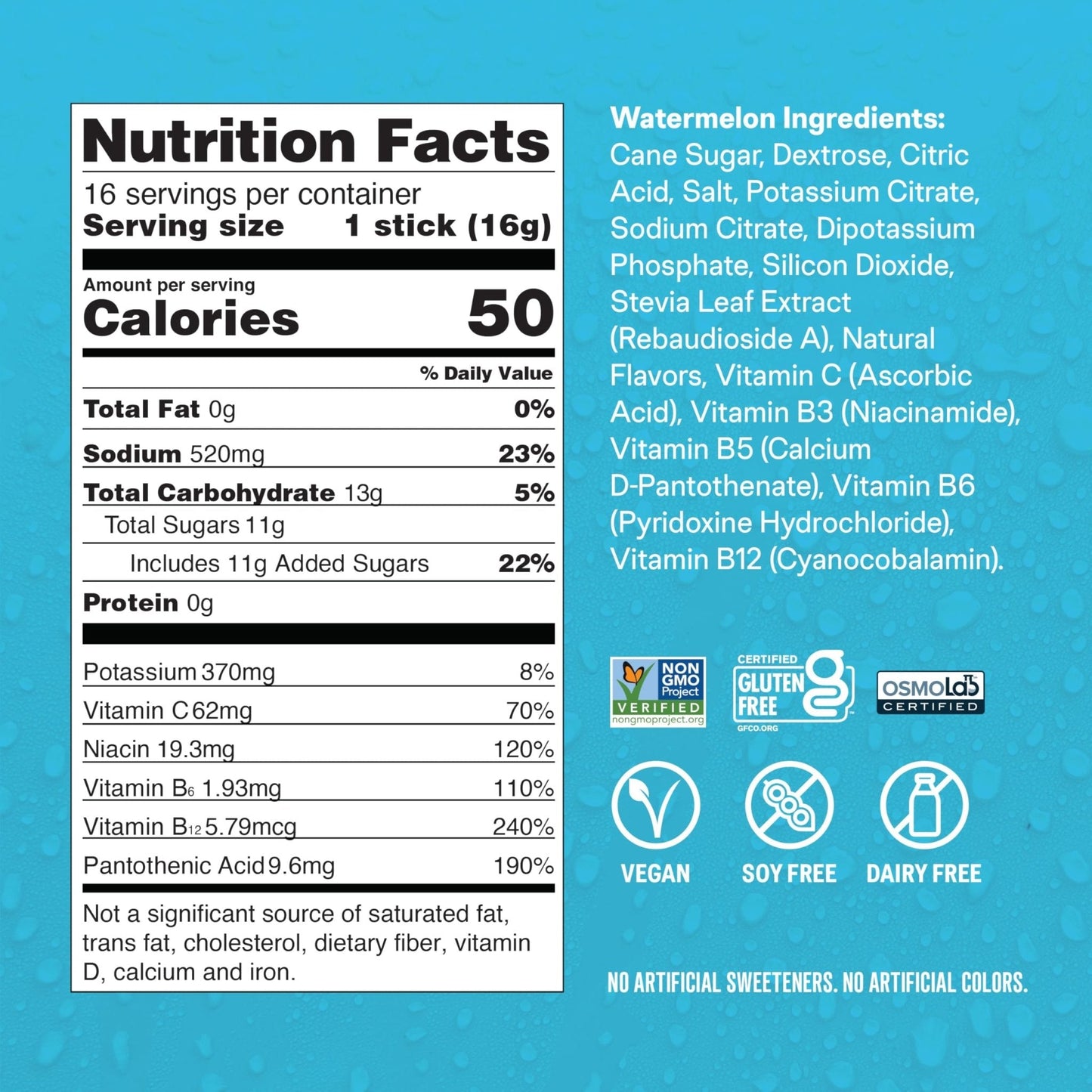 Liquid I.V.® Hydration Multiplier® - Watermelon | Electrolyte Powder Drink Mix | 1 Pack (16 Servings) - Maple Wellness Supplements
