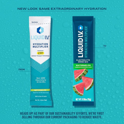 Liquid I.V.® Hydration Multiplier - Watermelon | Electrolyte Powder Drink Mix | 3 Pack (48 Servings) - Maple Wellness Supplements