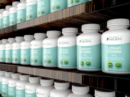 Lithium Orotate 5mg, 180 Vegetarian Lithium Capsules, Supplement Lithium Orotate 5mg, 180 Vegetarian Lithium Capsules, Helps Maintain Healthy Mood - Maple Wellness Supplements