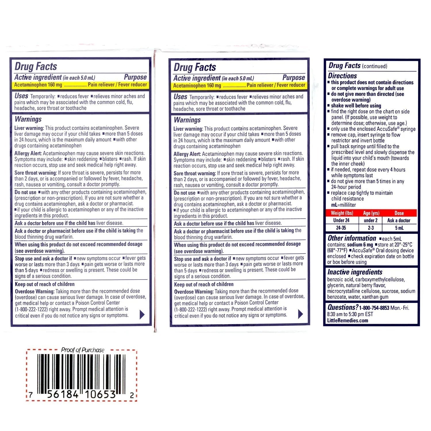 Little Remedies Infant Fever & Pain Reliever with Acetaminophen, Baby Medicine with No Artificial Sweeteners, Flavors or Dyes, Natural Berry Flavor, 2 Fl Oz, Pack of 2 - Maple Wellness Supplements