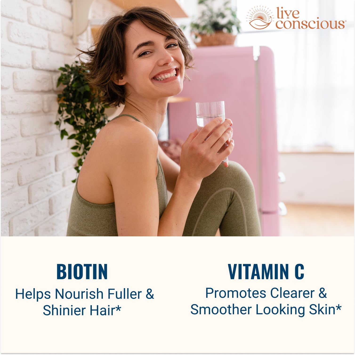 Live Conscious Beyond Collagen Multi Collagen Capsules - Types I, II, III, V & X - Hydrolyzed Blend with Biotin & Vitamin C for Hair, Skin, Nails 90 Capsules - Maple Wellness Supplements