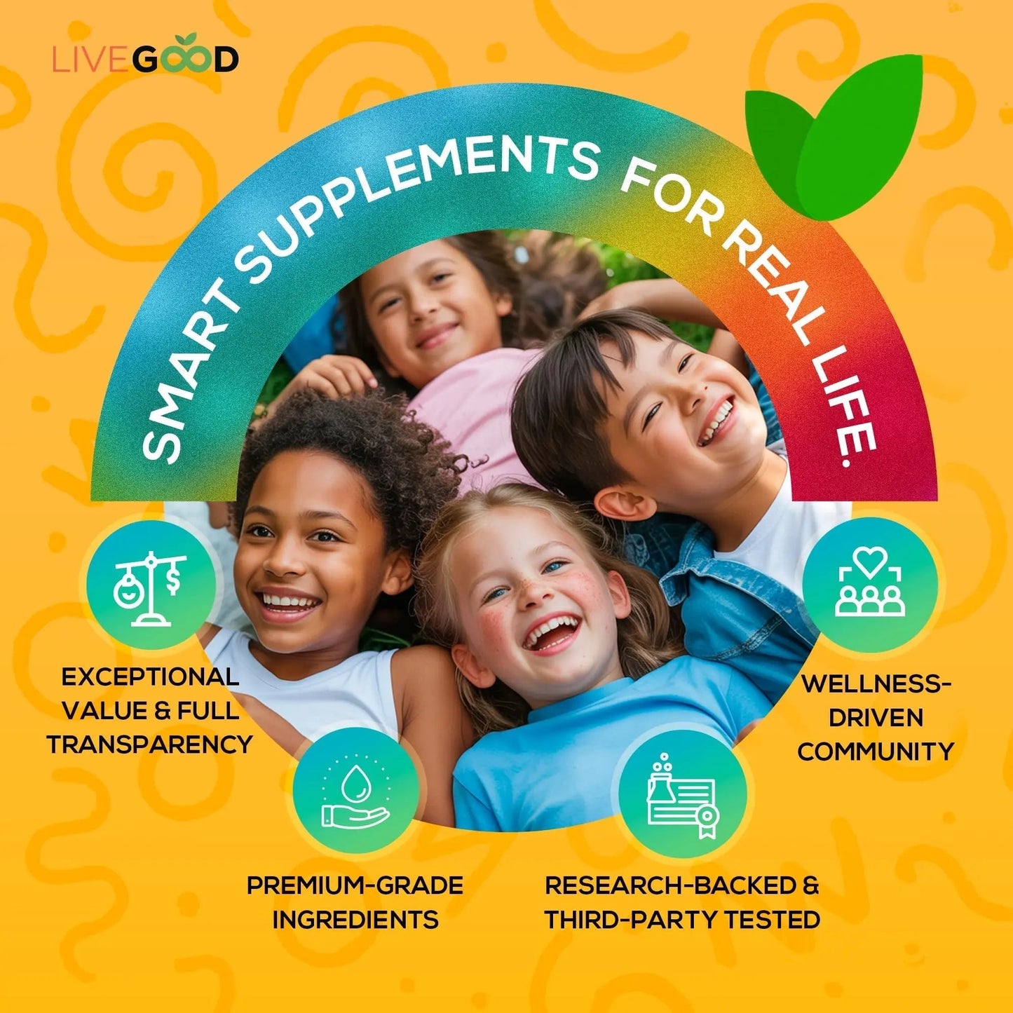 LIVEGOOD Organic Children’s Multivitamin Gummies, Kids Multivitamin, Vitamin D for Toddlers and Children, Organic Kids Chewable Vitamins for Immunity - Maple Wellness Supplements
