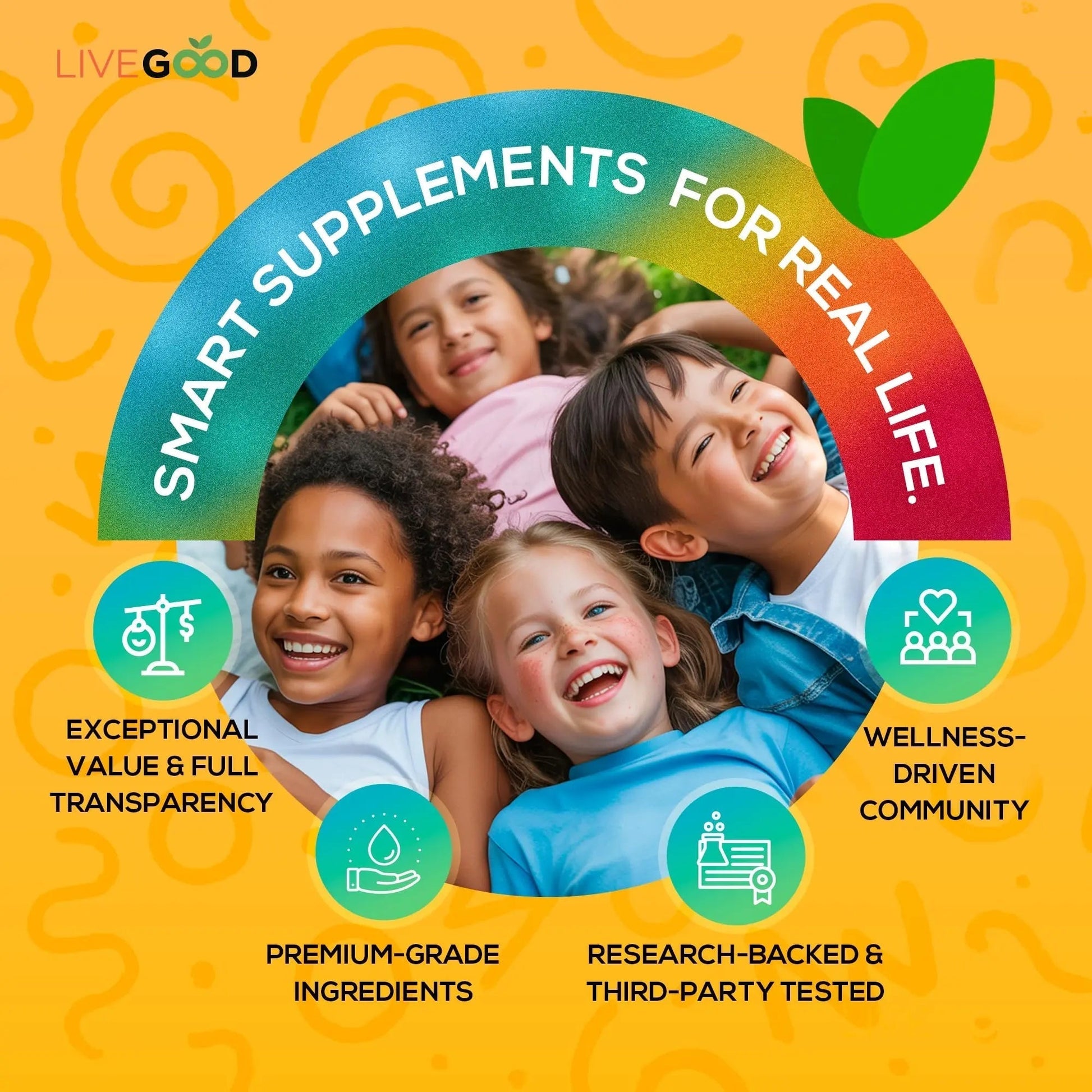 LIVEGOOD Organic Children’s Multivitamin Gummies, Kids Multivitamin, Vitamin D for Toddlers and Children, Organic Kids Chewable Vitamins for Immunity - Maple Wellness Supplements