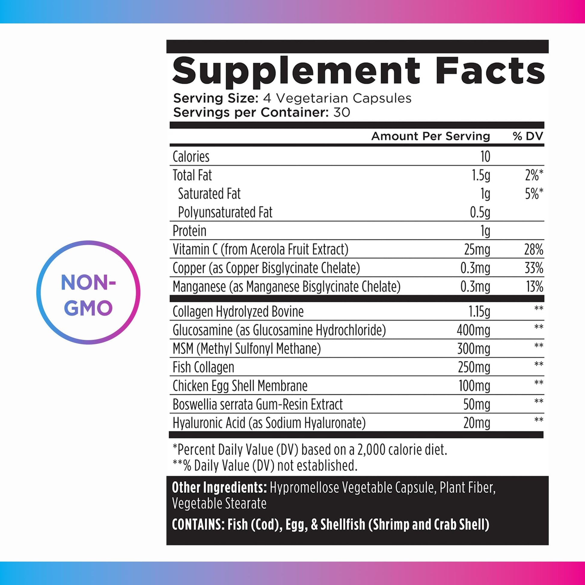 Livingood Daily Collagen + Joint Support, Grass Fed Multi Collagen Peptides I III V X with Hyaluronic Acid, Joint Support Supplement for Women & Men, Hair Skin Nails, Keto & Gluten Free, 120 Capsules - Maple Wellness Supplements