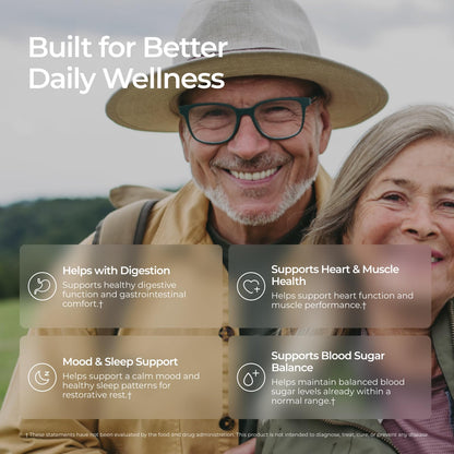 Livingood Daily Magnesium Supplement with Magnesium Glycinate, Citrate, Malate, Oxide, Aspartate, Amino Acid Complex and Chicory Root for Heart Health - Maple Wellness Supplements