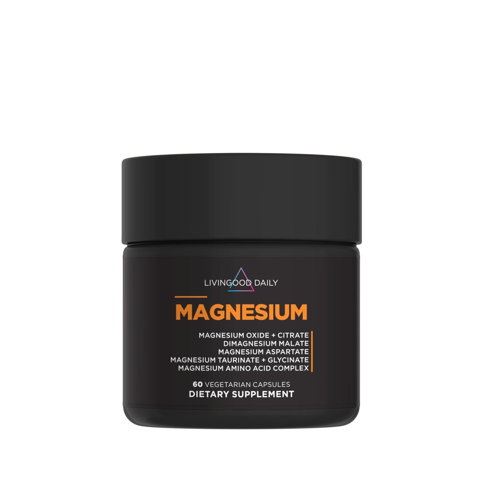 Livingood Daily Magnesium Supplement with Magnesium Glycinate, Citrate, Malate, Oxide, Aspartate, Amino Acid Complex and Chicory Root for Heart Health - Maple Wellness Supplements