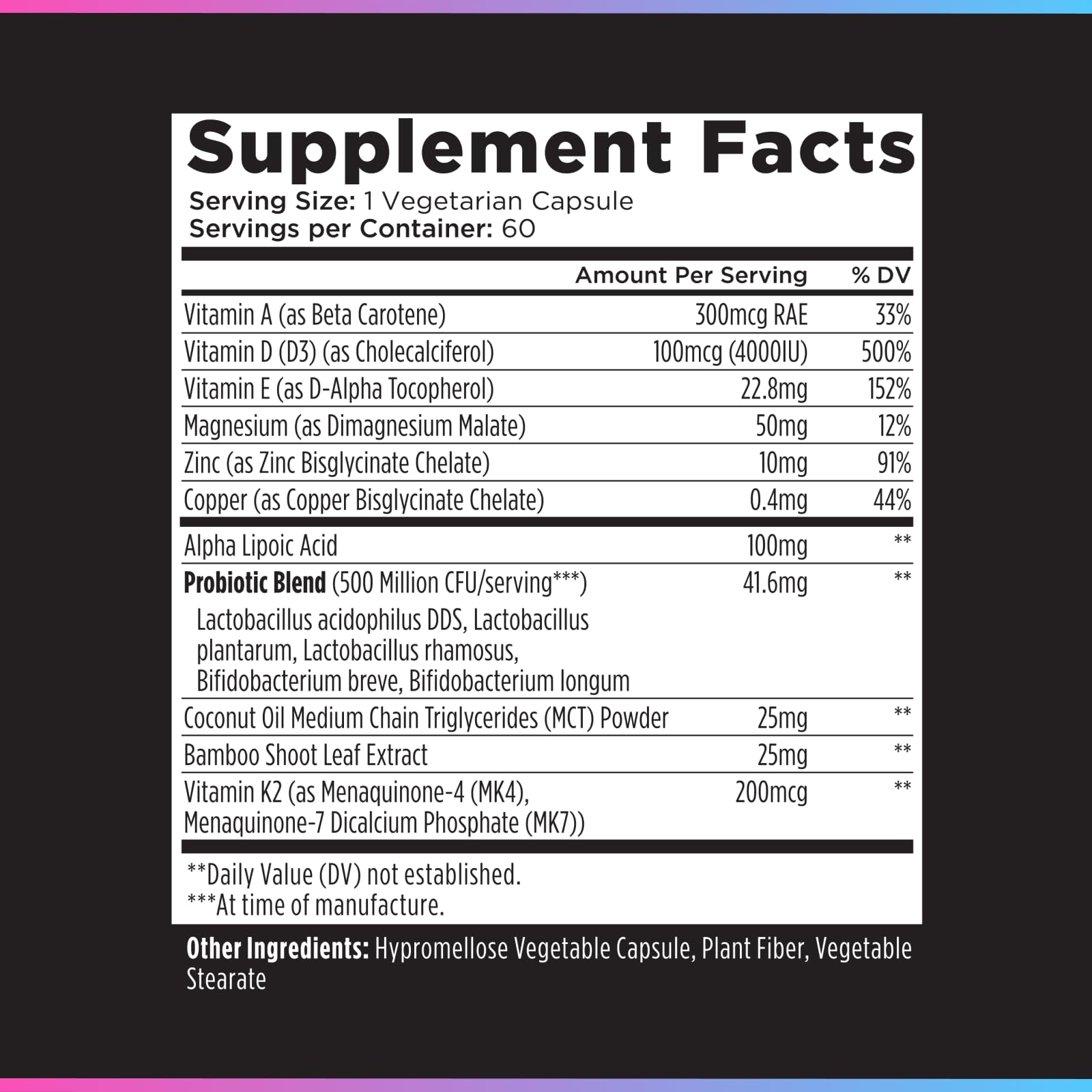 Livingood Daily Vitamin D3 K2 4000 IU Supplement, 9-in-1 Dietary Supplement for Immune Support - Made with Vitamins D, A, E, K2, Zinc, Magnesium & Probiotic Blend - Maple Wellness Supplements