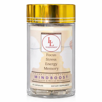 LL Supplement MindBoost Nootropic Brain & Focus Supplement – Lion’s Mane, B Vitamins & Alpha Lipoic Acid – Pharmacist Formulated – Gold Cap Edition – 60 Capsules - Maple Wellness Supplements